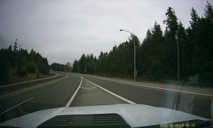 Rogue Trailer Tire Crosses Center Median on Highway