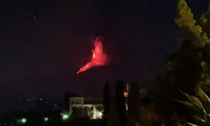 Spectacular Etna Volcanic Eruption