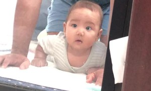 Baby Tummy Time with Dad