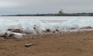 Blue Ice on Ice shoves on Lake Superior