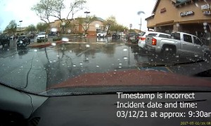 Truck Pulling Out of Parking Spot Scrapes up Car