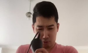 Guy Using Mixer Sends Glass into Perpetual Motion