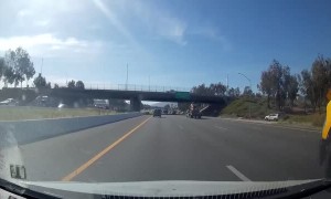 Impatient Driver Loses Control on California Highway