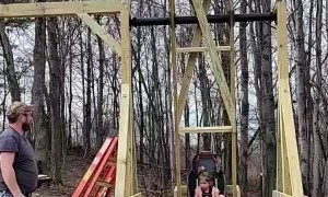 Creative Father Crafts Fun Wheel for Toddler