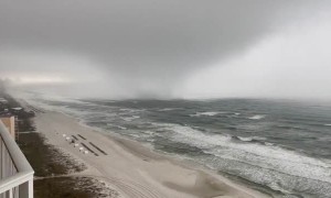 Terrifying footage of a fierce tornado and rip currents 