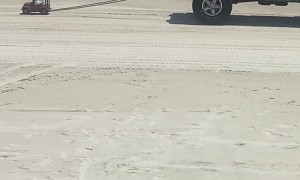 Toy Jeep Tows Full Size Counterpart