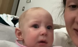 Baby Fearful of Auntie's Face Mask