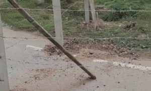New Fence Perimeter Cuts Right into Road