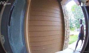 Odd Man Breaks Window with Bare Hands