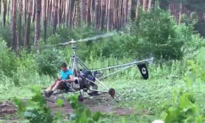 Homemade Helicopter Has Trouble Taking Off