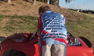 Toddler Drives Modified Power Wheels Mustang