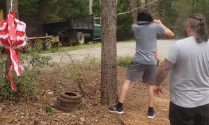 Tree Makes a Bad Piñata For Blindfolded Birthday Boy
