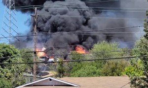 Local Fire and Explosion in Martinez Catches Power Pole