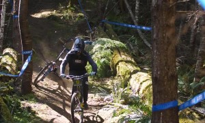Mountain Biker Tripped Up By Tree Branch