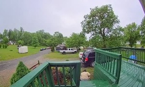 Rainy Day Makes Deck Steps Slick