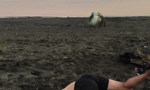 Attempted Gainer Flip Ends With Face Full Of Sand
