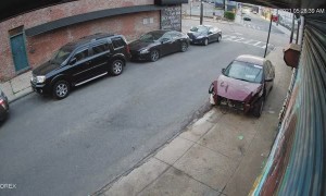 Car Speeds Away After T-Bone Collision