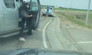 Car Rammed During Road Rage Incident