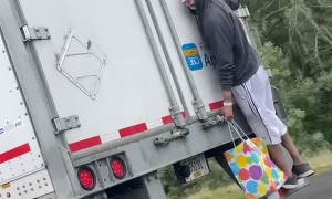 Man Rides Semi-Truck to Deliver Birthday Present
