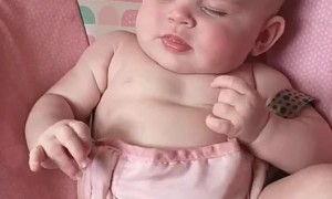 Baby Giggles at Head Massager
