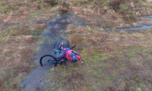 Slick Trail Leaves Cyclist Soaked