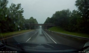 Tree Falls over Slick Highway