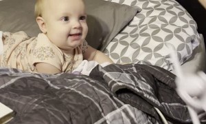 Girl Hypnotized by Beautiful Lights