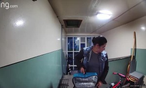 Food Delivery Driver Helps Herself to Air Freshener