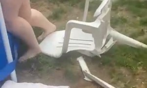 Poolside Plunge Doesn't Go As Planned