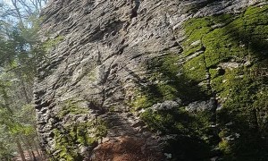 Nose Wheelie Down Steep Rock