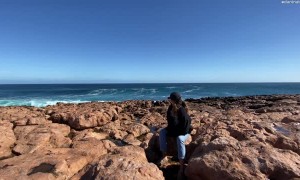 Rogue Wave Jumps Cliff to Surprises Onlookers