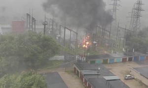 Lighting Strike Starts a Fire