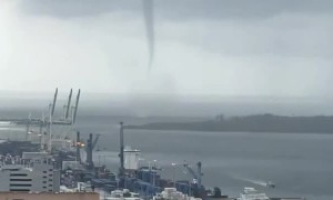Tornado Forms Near Port of Miami