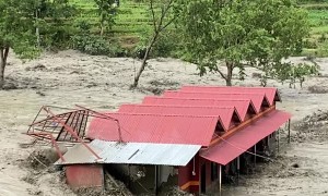Huge Flood in Melamchi, Nepal, Destroys Resort