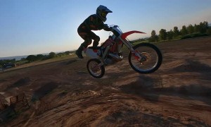 FMX Rider Nails Beautiful Slow-Mo Jump