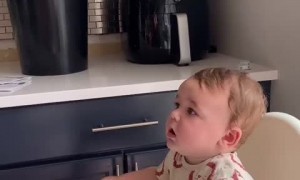 Baby utterly confused when dad's twin comes over