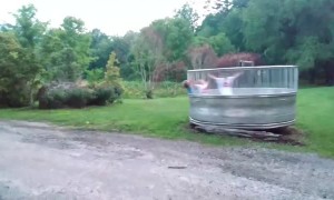 Kids Enjoy Redneck Carnival Ride