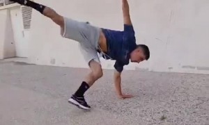 This dude could be a real life ninja! 