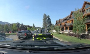 Naked Dude Crosses Road in South Lake Tahoe