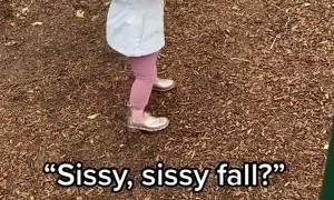 Little Girl Loves Her Halloween Baby Doll