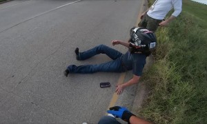 Brake Mishap Causes Motorcycle Front Flip