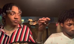 Burning Background Doesn't Bother Breakfast Lovers