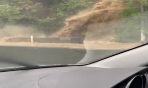 Burst Half Pipe Causes Flooding on Wellington Road