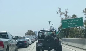 Hat-Donning Doggie Stylishly Rides in Jeep