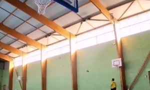 Three Incredible Basketball Trick Shots in Thirty Seconds