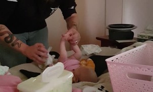 Iron Stomach Dad Defeated by Poopy Diaper