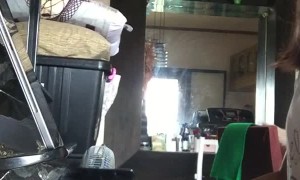 Playful Kitten Ambushes Piano Playing Owner