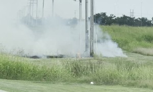Utility Line Failure Sparks Grass Fire