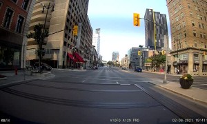 Morning Drive is Too Early for Curb Clipping Driver