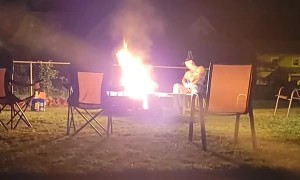 Neighbor Surprised by Beer Fire Bomb
